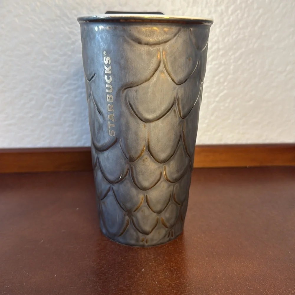 Starbucks Mermaid Siren scales Anniversary Collection Silver Tumbler